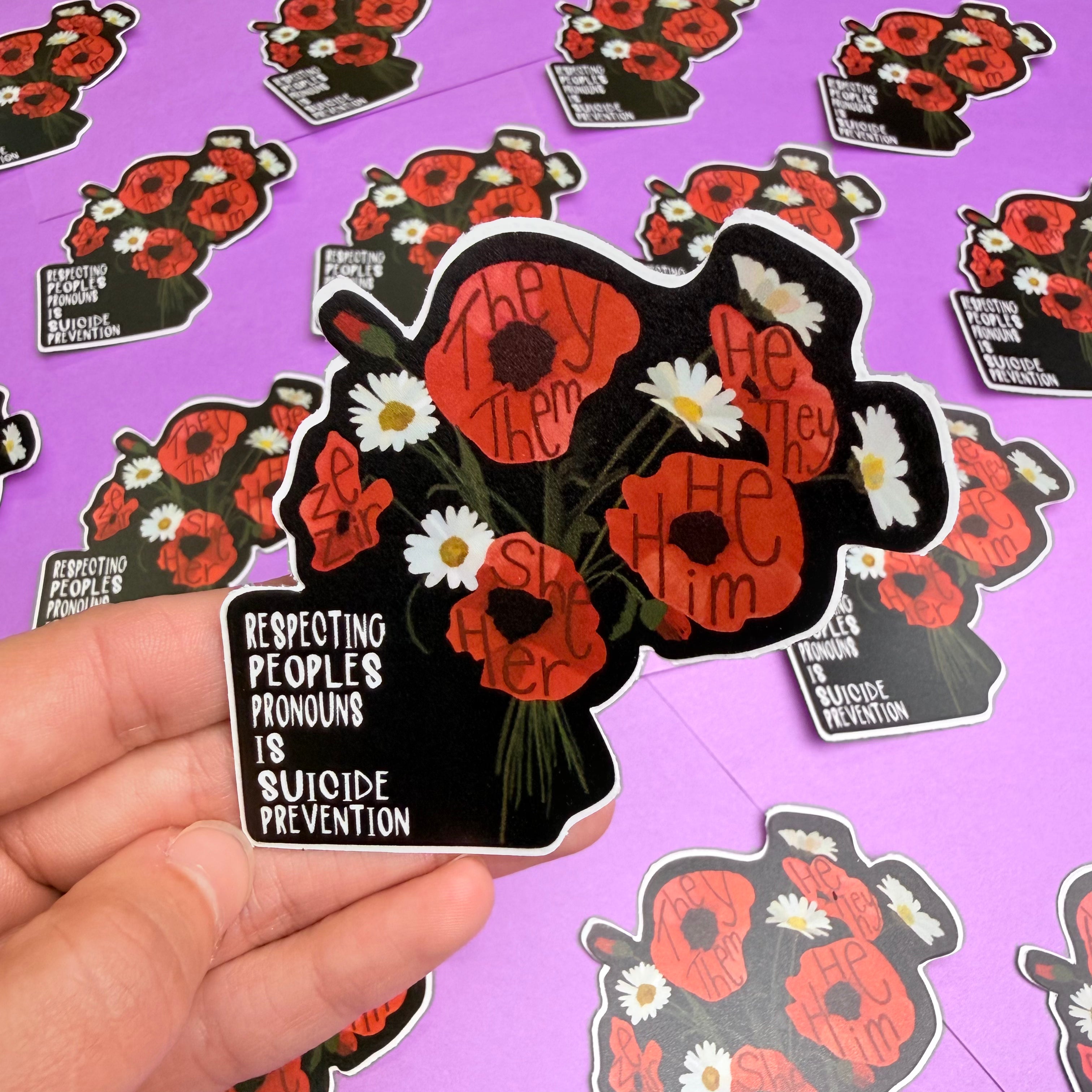 Pronouns Are Suicide Prevention Sticker