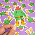 Rootin' Tootin' Pride Flag Totin' Frog Sticker