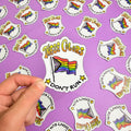 "These Colors Don't Run" Pride Flag Sticker
