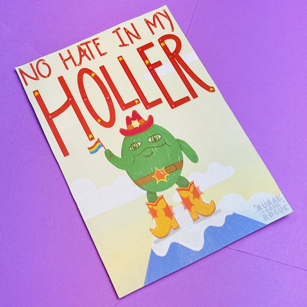 No Hate In My Holler Postcard🏳️‍🌈