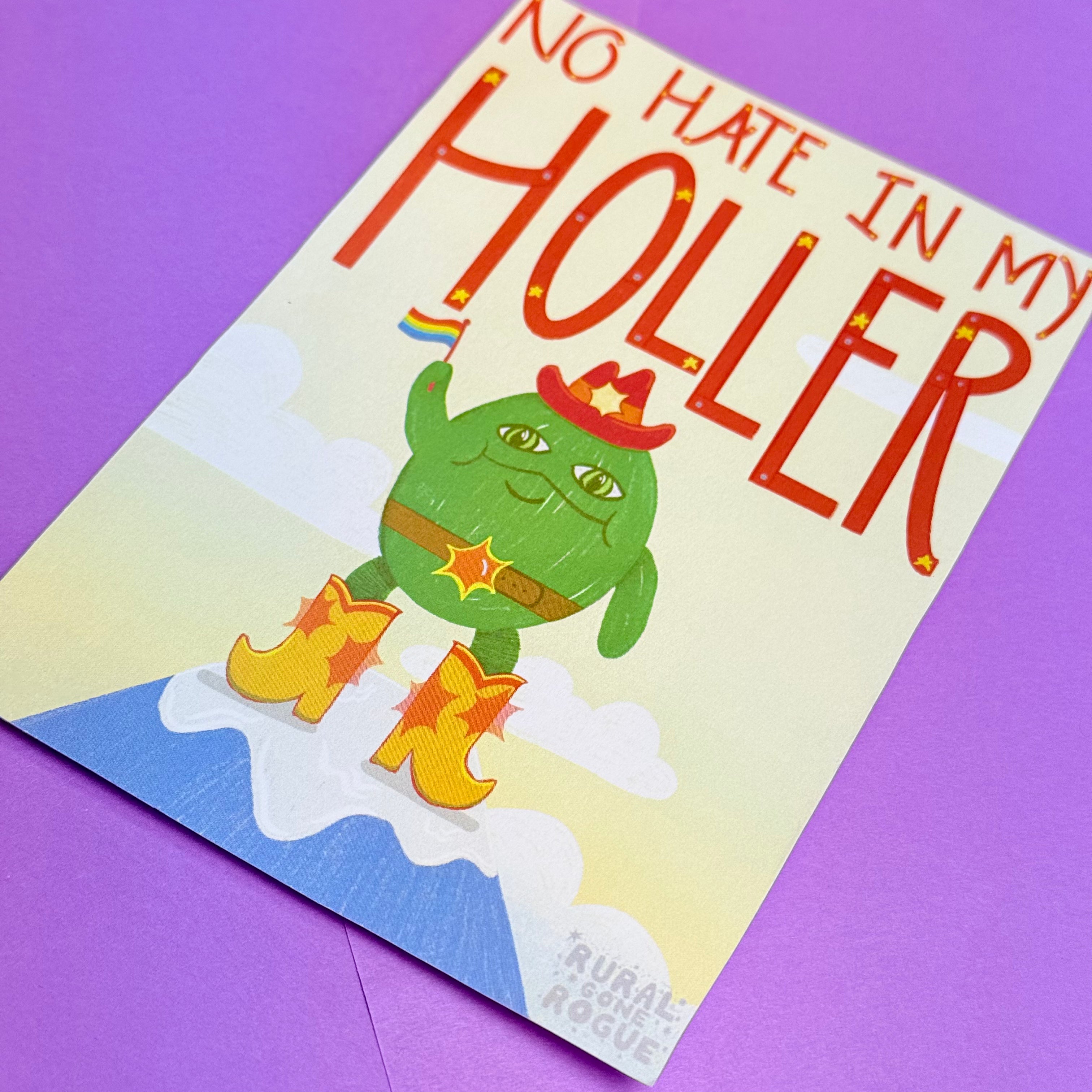 No Hate In My Holler Postcard🏳️‍🌈
