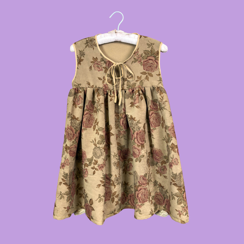 Brown Floral Babydoll Top (S)