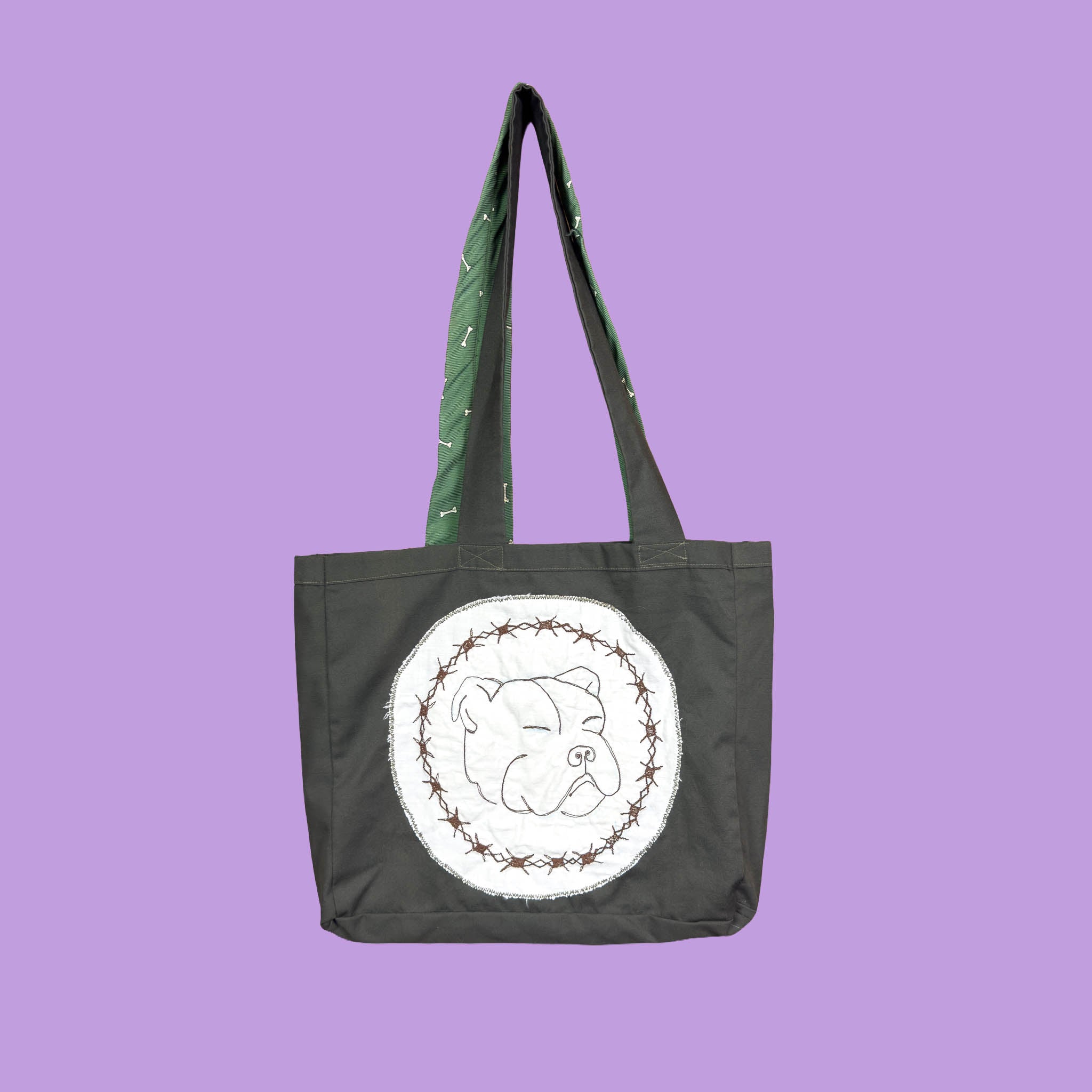 Bull Dog Tie Tote Bag