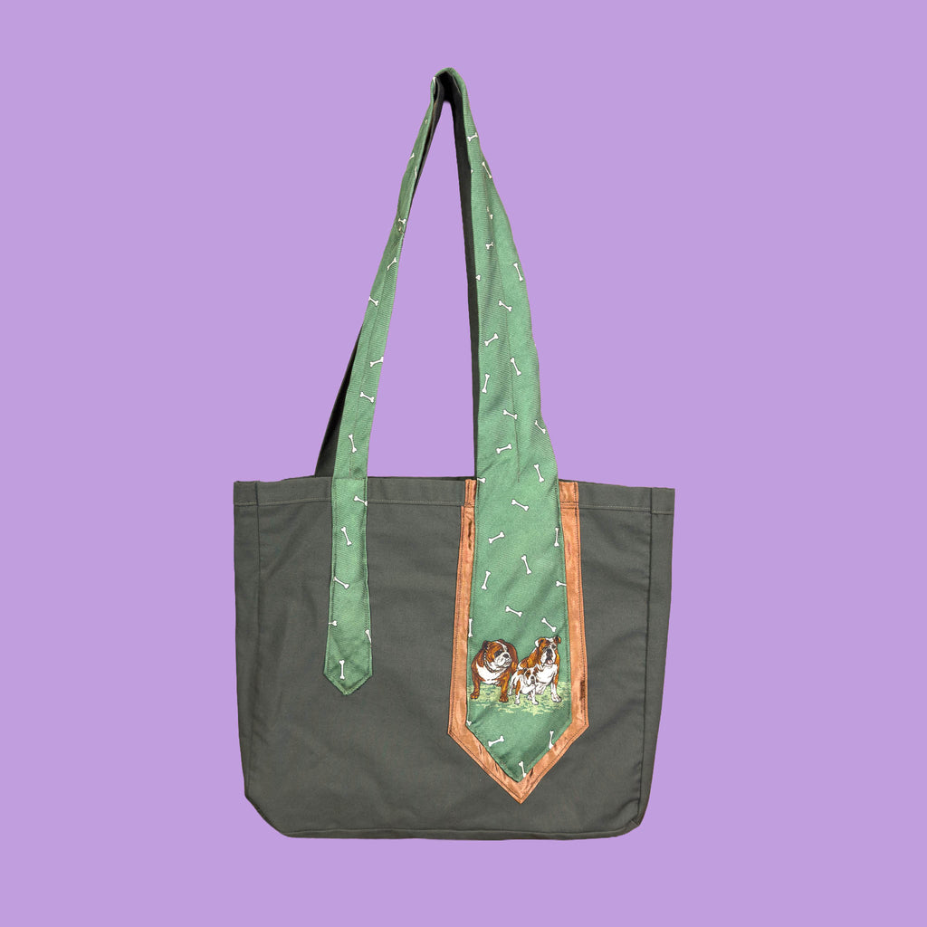 Bull Dog Tie Tote Bag