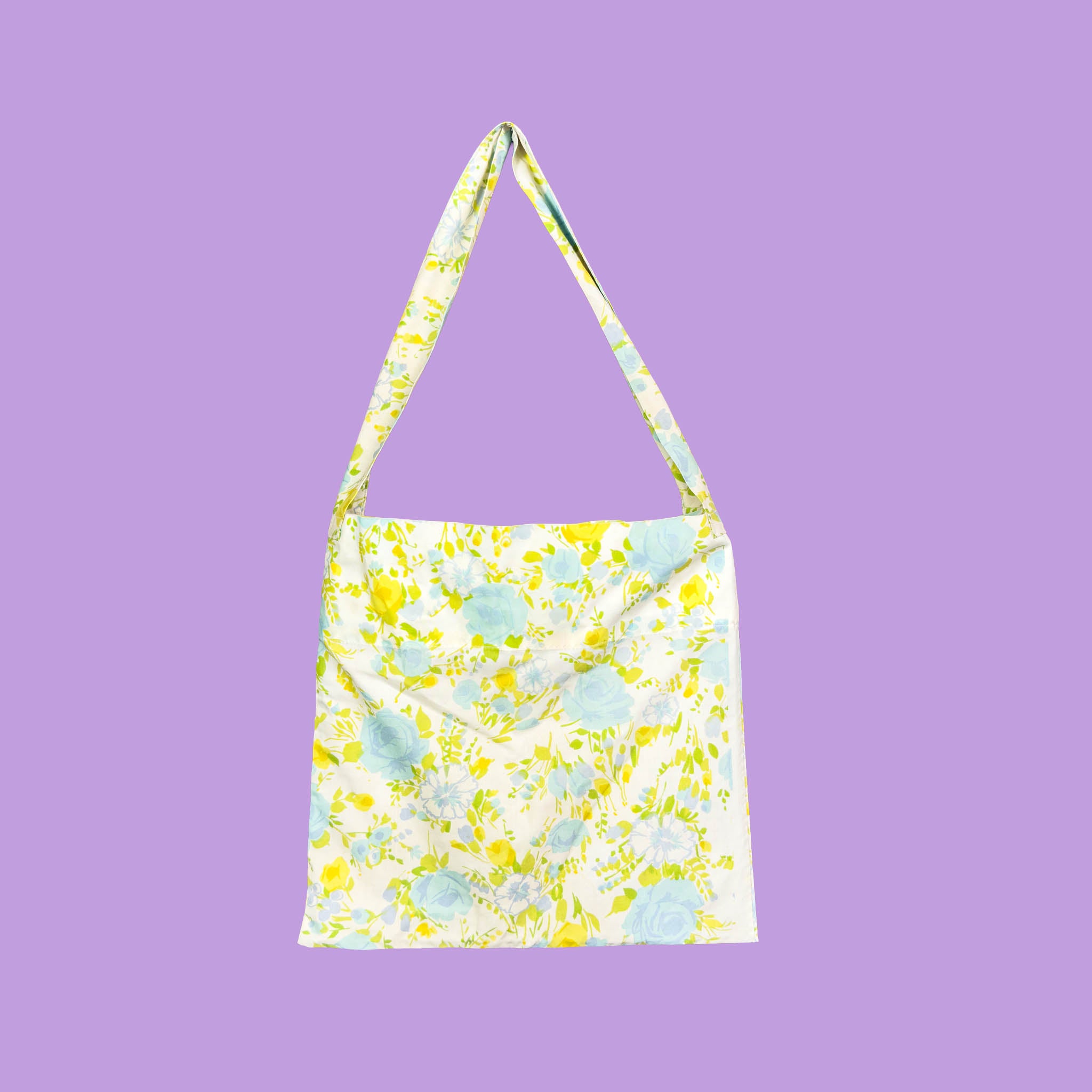 Blue Floral Tote Bag