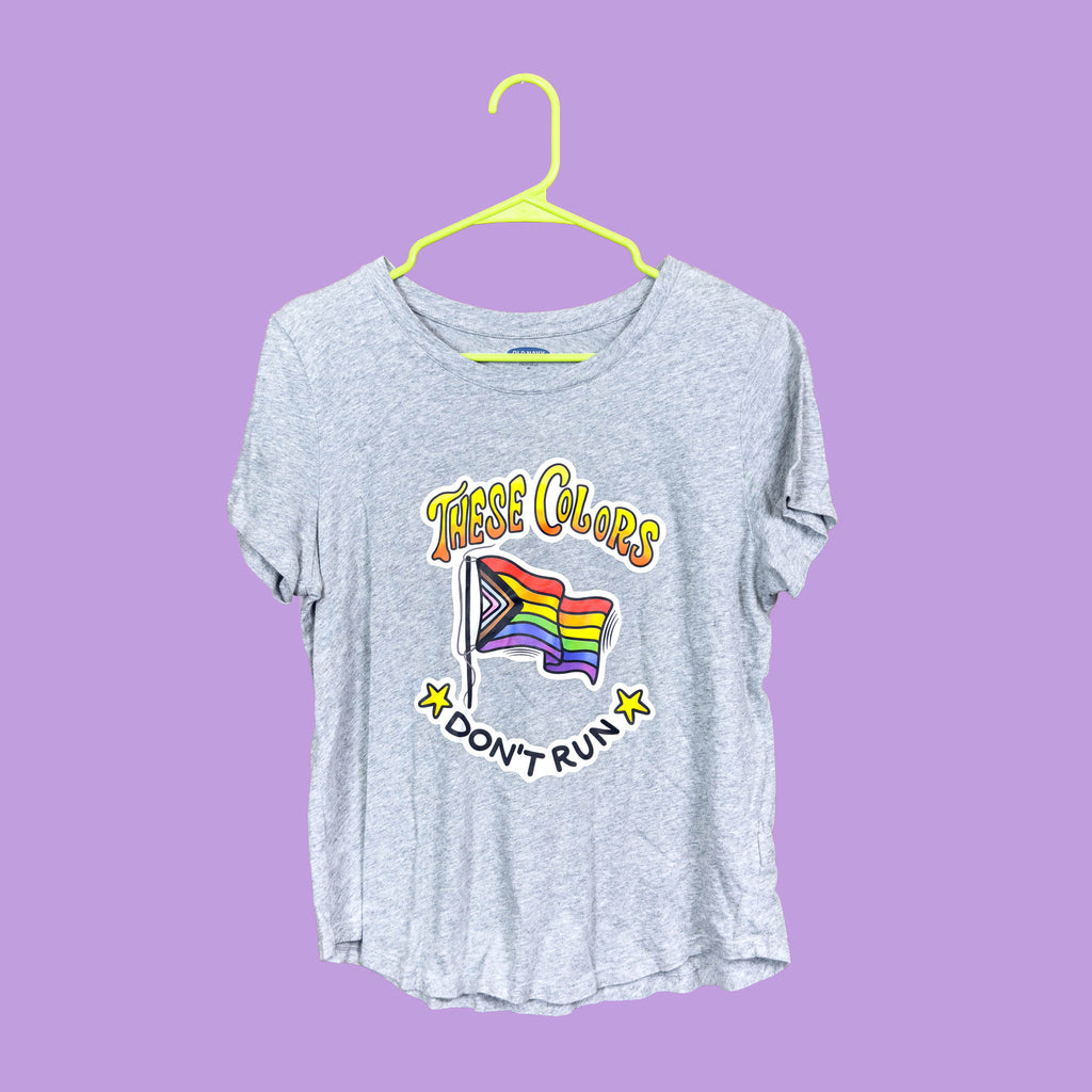 Short Sleeve Gray "These Colors Don't Run" Shirt (M)